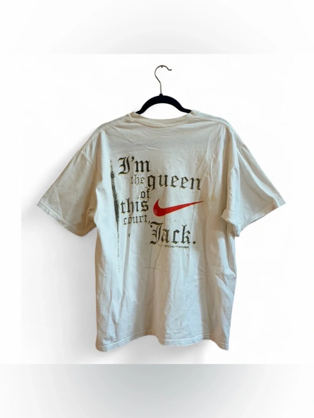 Vintage Nike I'm the Queen of this Court Jack Short Sleeve Graphic T-Shirt Top